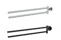 Circle Line towel rails in chrome and matt black finishes from Erlau