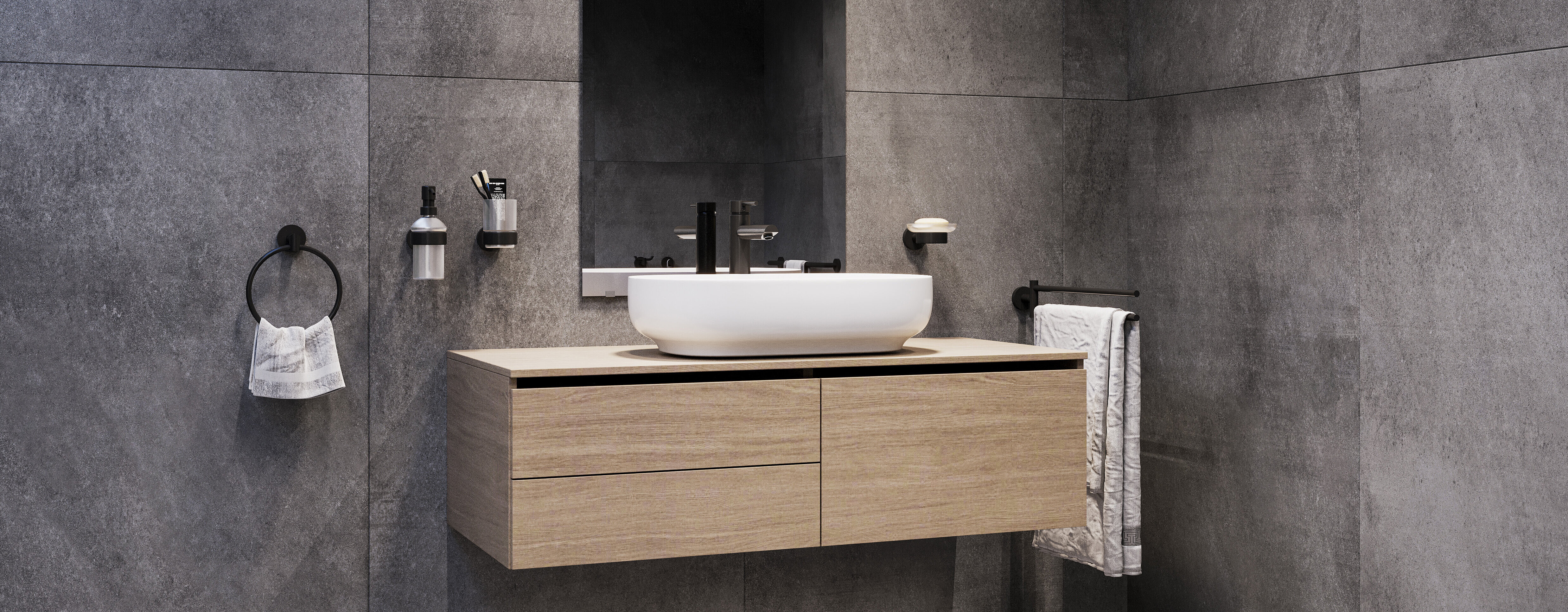 Washbasins for residential construction featuring Erlau brand products
