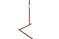 Accessible shower handrail DBE-R CL in contrasting red and white from Erlau