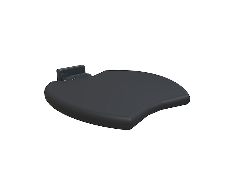 Erlau DKX folding shower seat in anthracite grey