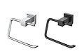 Toilettenpapierhalter Cube Line in den Ausführungen Chrom und schwarzmatt der Marke Erlau