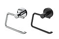 Circle Line toilet roll holders in chrome and matt black finishes from Erlau