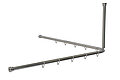 Erlau brand DVS-L shower curtain rail, high-gloss polished anodised 