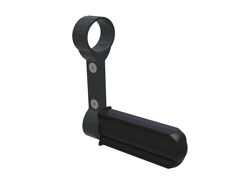 PAS-X paper dispenser for the Erlau XSE support rail, in anthracite grey