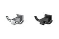 Doppelhaken Cube Line in den Ausführungen Chrom und schwarzmatt der Marke Erlau