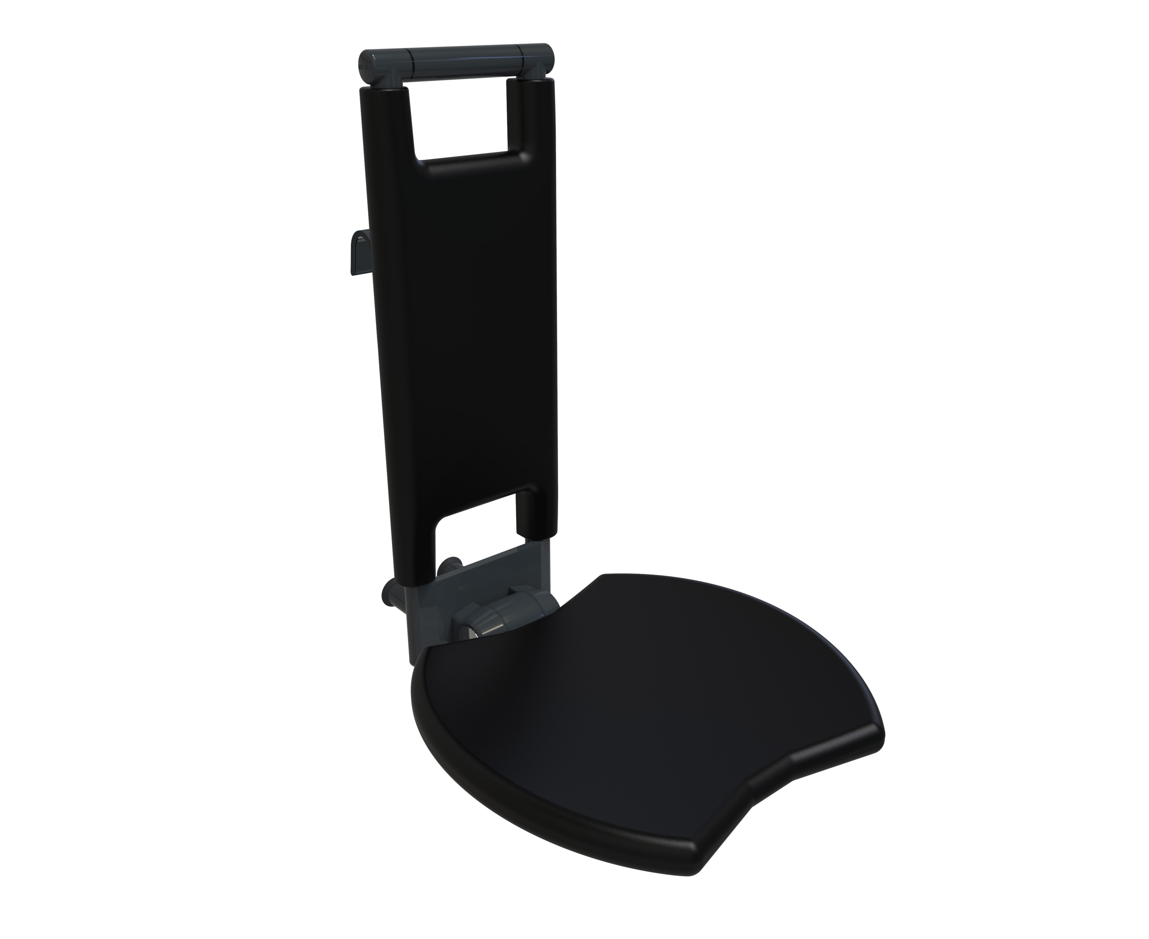 Erlau DEX shower seat, in anthracite grey