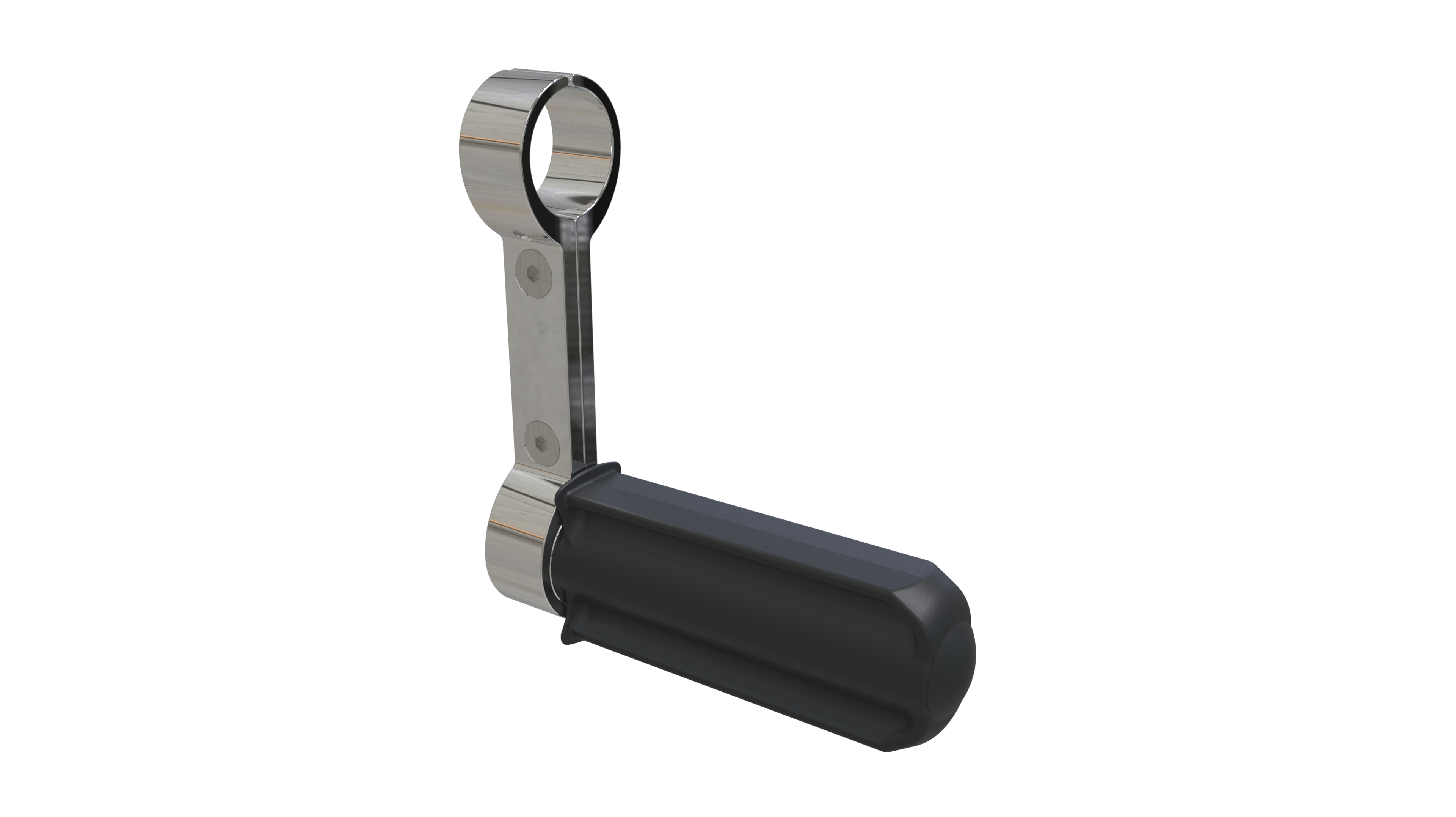 Erlau brand XSK paper dispenser with support rails, in high-gloss polished anodised finish